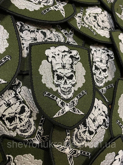 Шеврон Военный повар (Форма щит. На липучке) Размер 9x7см Киев - изображение 2