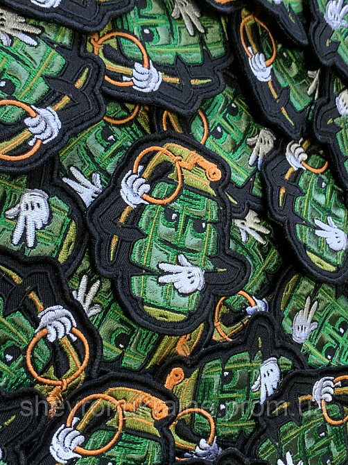 Шеврон граната ф1 (Форма контурная. На липучке) Размер 8x7.5см Киев - изображение 3