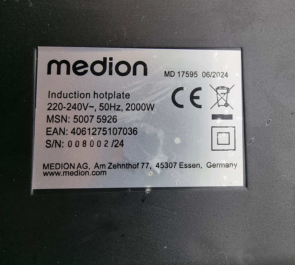 Індукційна плита 2000W Medion md 17595 Луцьк - фото 4