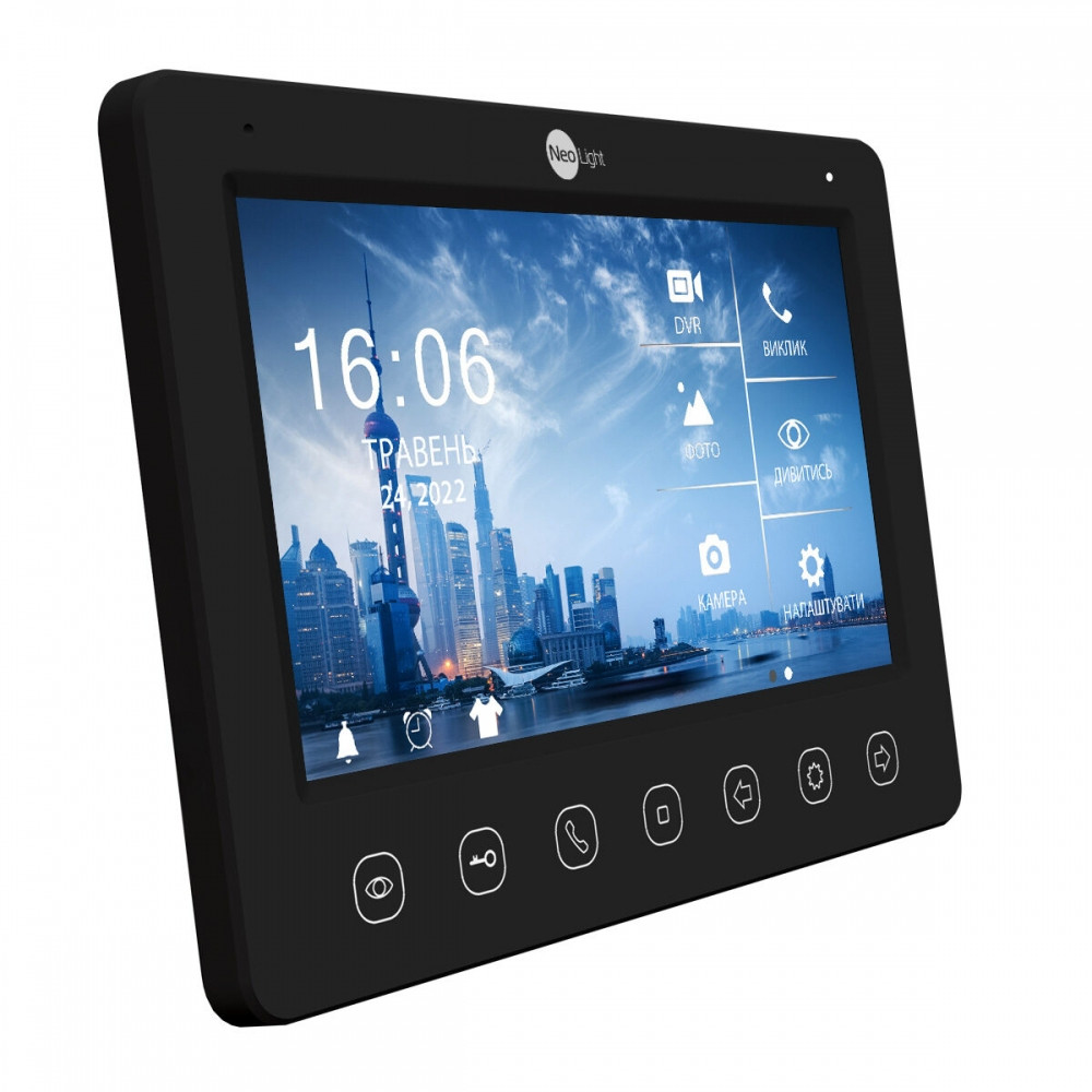 Відеодомофон 7" NeoLight KAPPA+ HD Black з детектором руху і записом відео Київ - фото 2