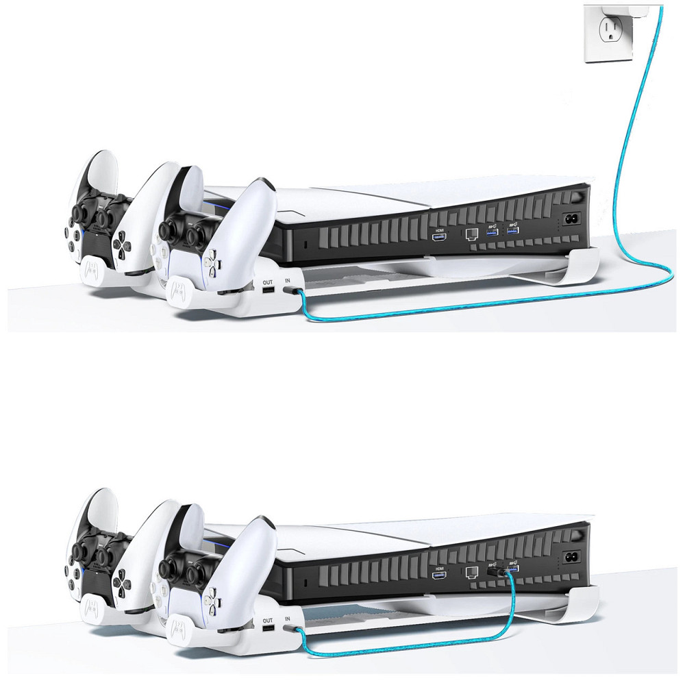 Подставка PS5 Pro/Slim горизонтальная с охлаждением зарядкой геймпадов OIVO VG-P5299XS-Pro Киев - изображение 2