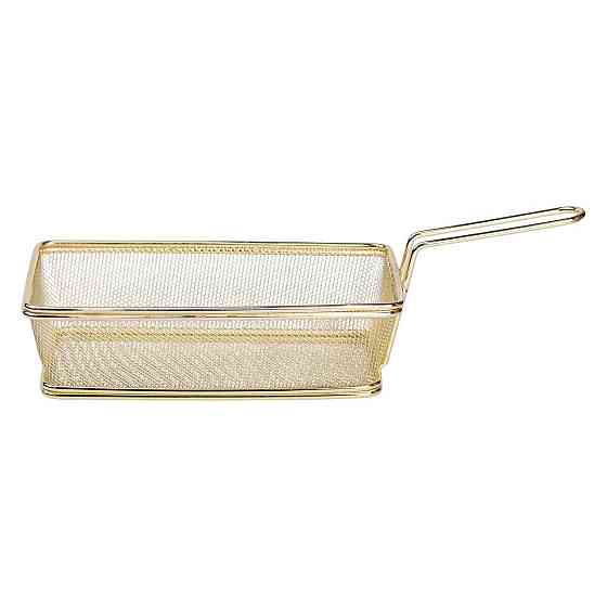 Корзина для подачі картоплі фрі та снеків Золота 21 см Київ