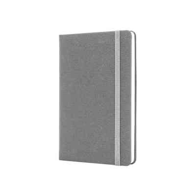 Книга записна Optima А5 NAMIB, тверда обкладинка, гумка, білий блок клітинка, сірий (O27101-10) Вінниця