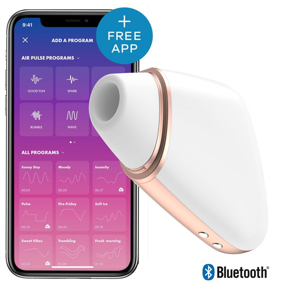 Вакуумный клиторальный стимулятор Satisfyer Love Triangle White с управлением через интернет Sex Aura Киев - изображение 1