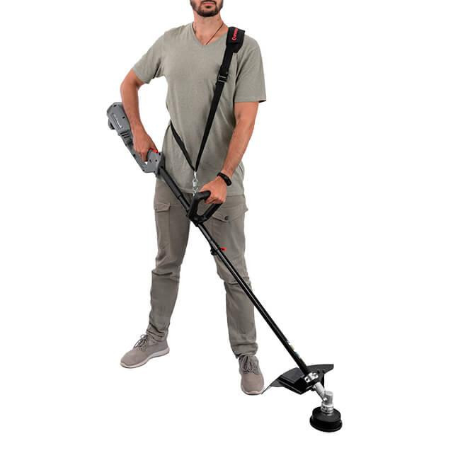 Тример електричний, 1,2 кВт, 7000 об/хв, ширина зрізання 255/380 мм, плавний пуск, котушка + 3-лопатевий ніж INTERTOOL DT-2247 Київ - фото 6