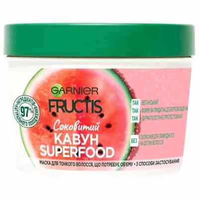 Маска для волосся Garnier Fructis Superfood Соковитий Кавун для тонкого волосся 390 мл (3600542389440) Вінниця