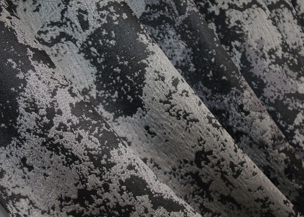Комплект готовых штор VR-Textil Мрамор Al-7 № 1464ш Серый с черным 150х290 см 2 шт (33-0327) Киев - изображение 6