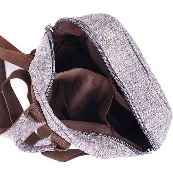 Замечательный мужской рюкзак из текстиля Vintage 22240 Серый Киев