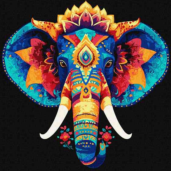 Картина за номерами "Загадковий слон" KHO5179, 30х30 см Вінниця