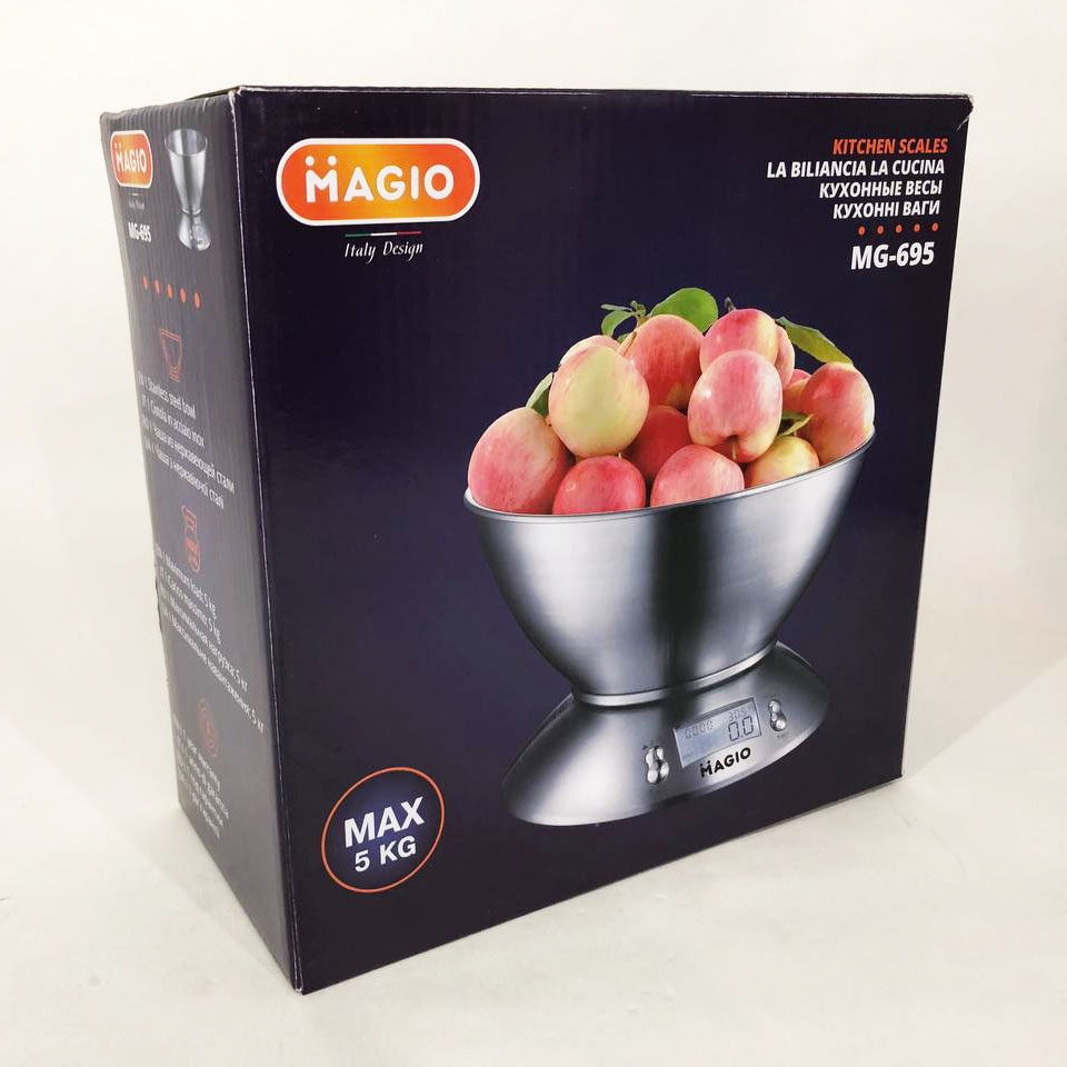 Пищевые весы для продуктов MAGIO MG-695, Весы настольные со съемной чашей кулинарные для кухни OR-47 Львов - изображение 7
