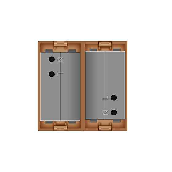 Подвійна розетка USB LIVOLO золота, з блоком живлення 2×USB-A 5V/2.1A, 2×10Вт, модуль (VL-FCUA-2AP) Коломыя