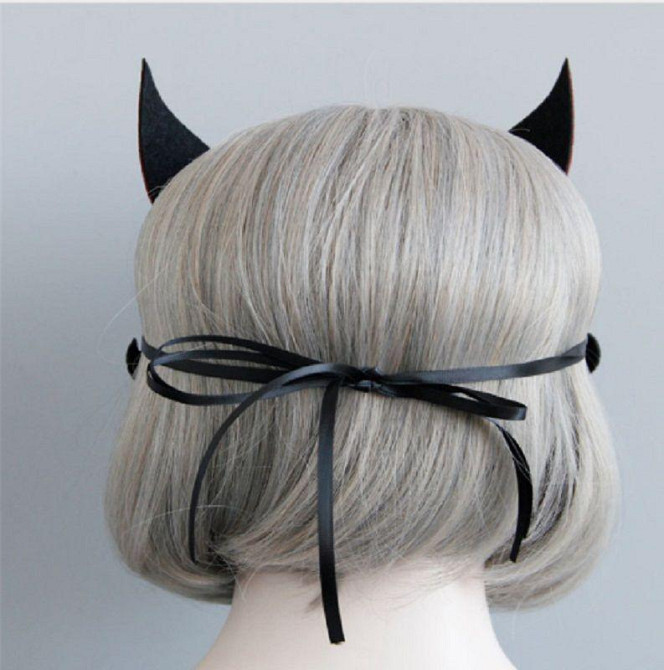 Маска карнавальная на лицо из фетра one size черный Киев - изображение 3