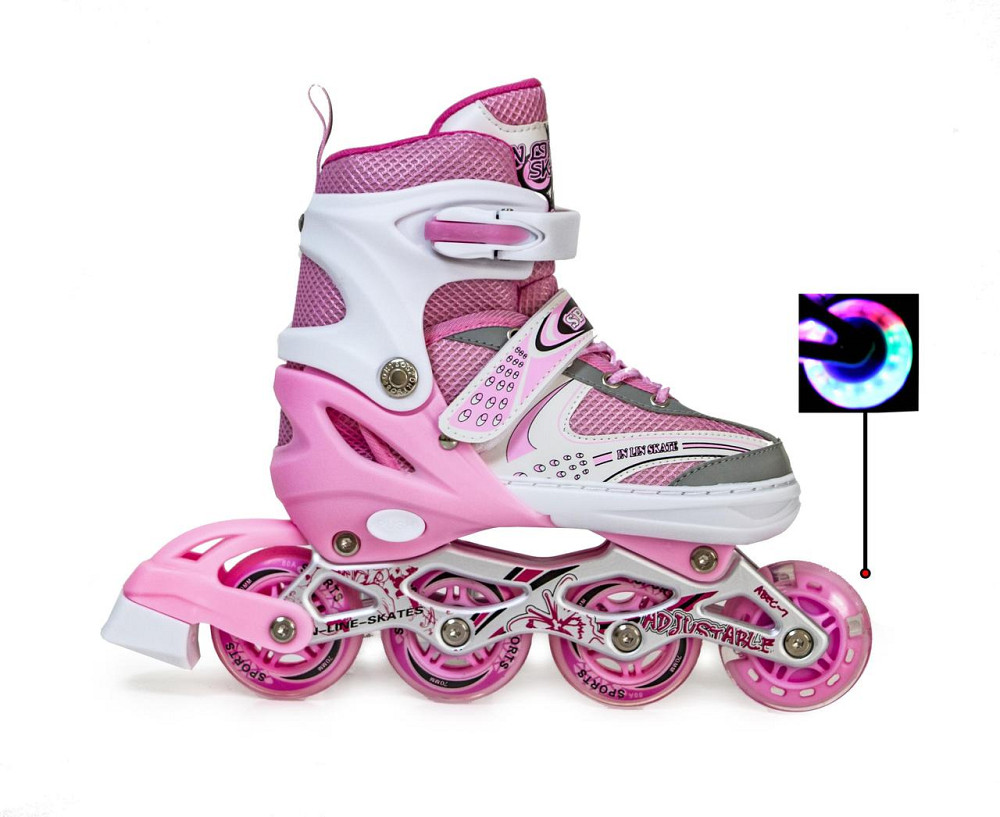 Детские раздвижные ролики Star Happy "Pastel Pink". Размер 34-38 Одесса - изображение 2