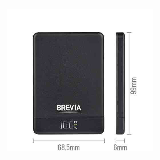 Повербанк (Power Bank) Brevia ePower 5000mAh MagSafe SuperSlim PD20W, Qі15W LCD чорний Львів