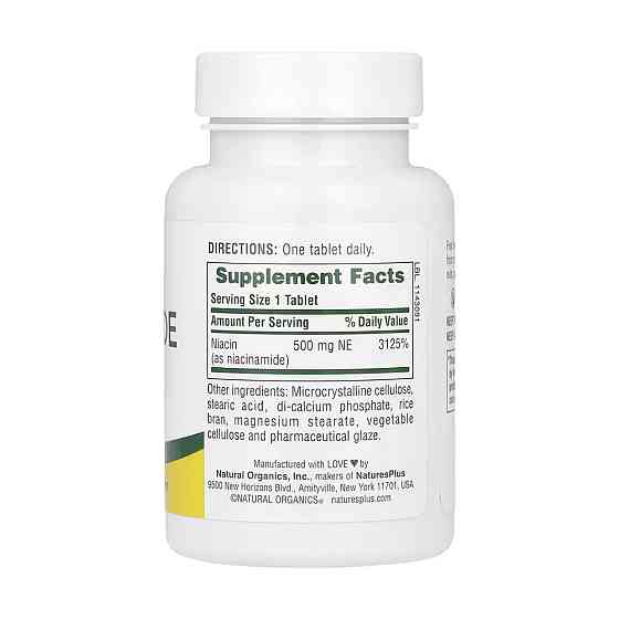 Ниацинамид Nature's Plus Niacinamide 500 mg 90 таб Киев