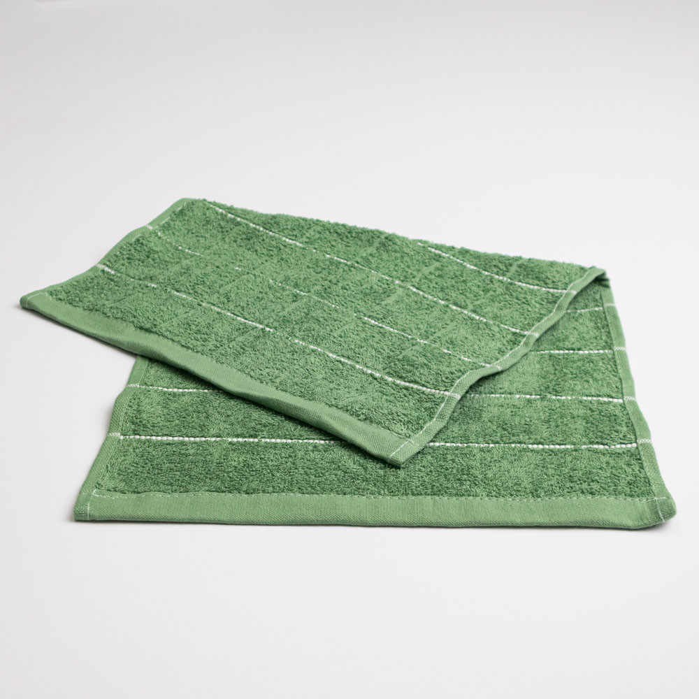 Махровое кухонное полотенце с полосками 30х50 см 400г/м2 GM Textile (Зеленый) Сумы - изображение 3