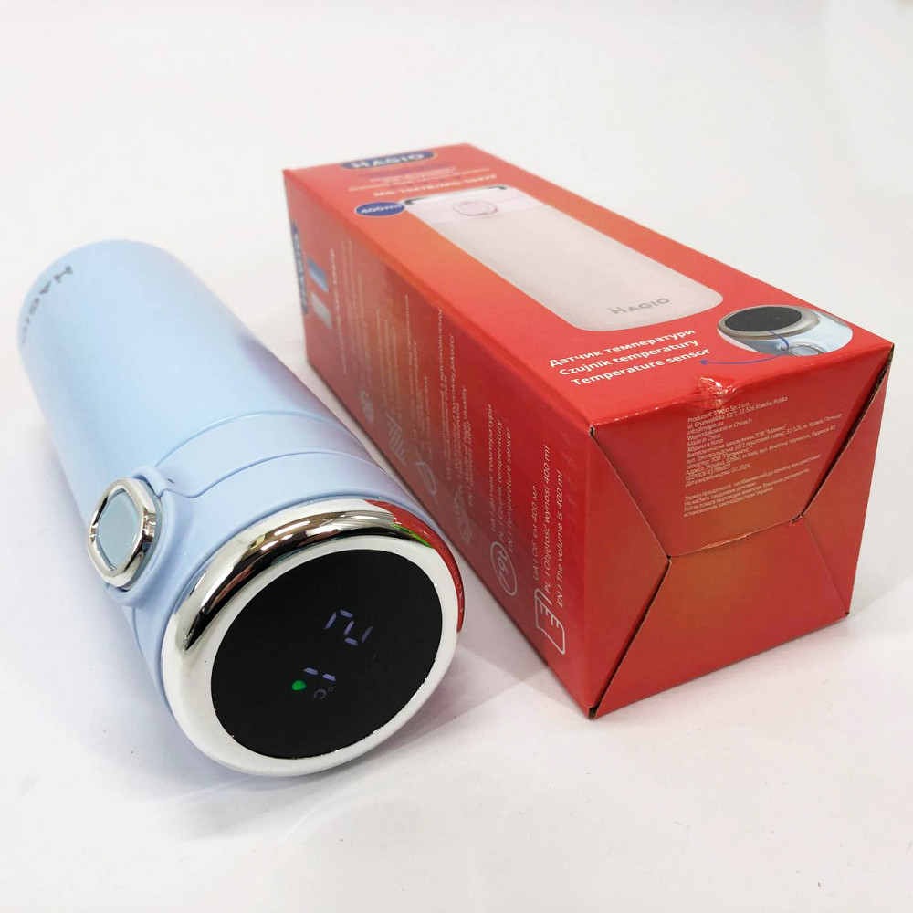 Термос для питної води туристичний MAGIO, Розумний термос з термометром і дисплеєм металевий IB-83 Львів - фото 8