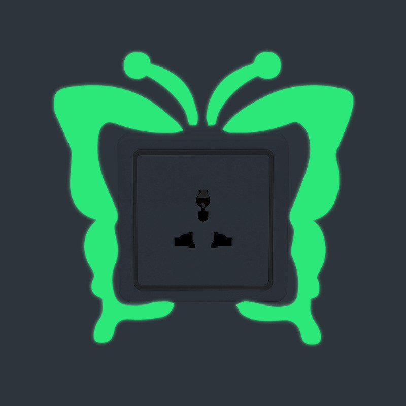 Люмінесцентна наклейка Метелик 14 на 12 см салатовий Київ - фото 1