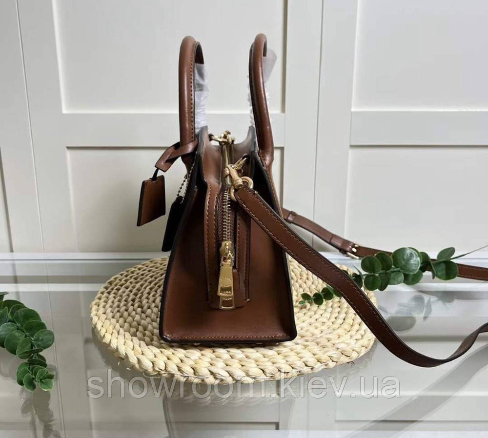 Брендовая женская сумочка Coach Andrea LUX коричневая Киев - изображение 4