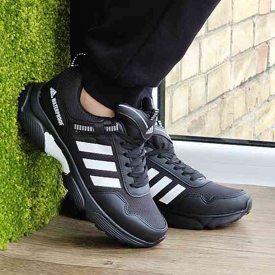 Чорні чоловічі Кросівки Adidas Waterproof Адідас (розміри: 41,42) ВідеоОбзор Дніпро