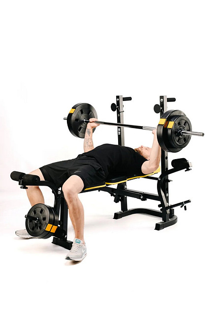 Тренировочная скамья многофункциональная Besport для фитнеса и жима, Силовая скамья универсальная для трениров Киев - изображение 3