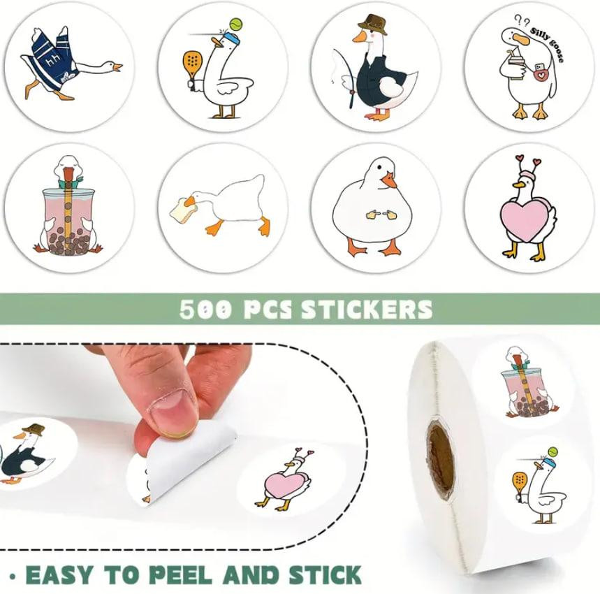 Набор наклеек (стикеров) Смешной Гусь (500 шт.), стикерпак Гусь Киев - изображение 4