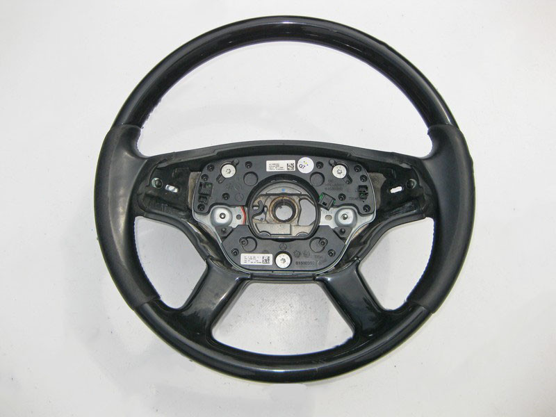 Mercedes-Benz  A2214606503 9E38 Рульове колесо - кермо чорна шкіра Designo з деревом рояльний лак чорний S-Class W221 Одесса - изображение 1