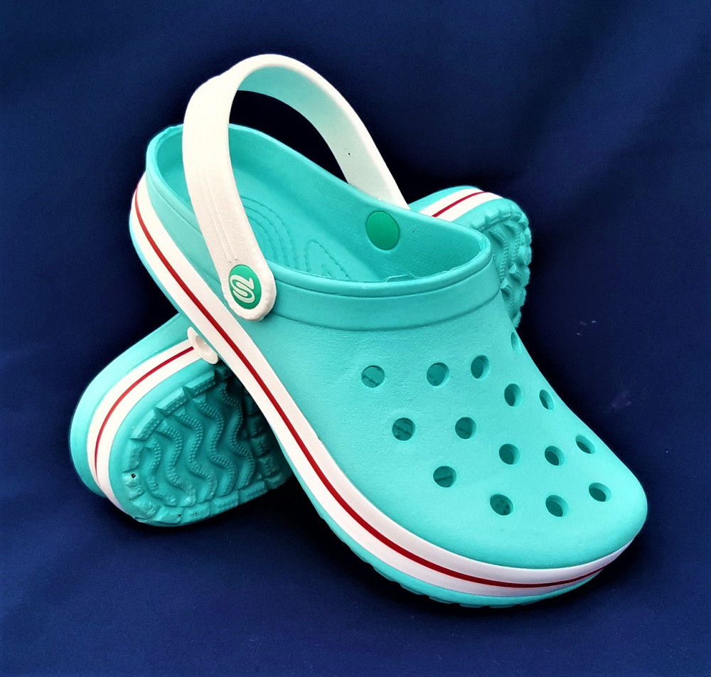 Женские Тапочки CROCS Бирюзовые Кроксы Шлёпки Сланцы (размеры: 36,38) Днепр - изображение 3
