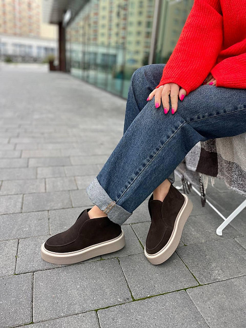 Жіночі черевики GREMMY коричневі натуральна замша з хутром высота 8см размер 36-40 (5716) Коломыя - изображение 2