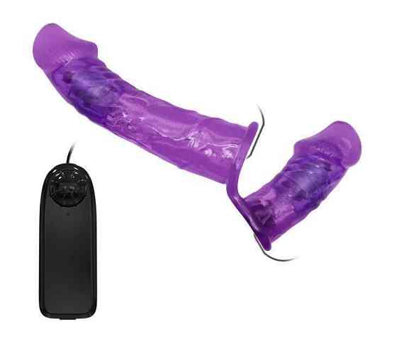 Страпон з вібрацією з 2-ма вібромоторами ULTRA PASSIONATE HARNESS STRAP-ON, BW-022060-1 Sex Aura Київ