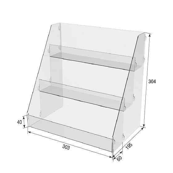Товарная горка EKOSTAR на 3 полки 303х195х304 Киев