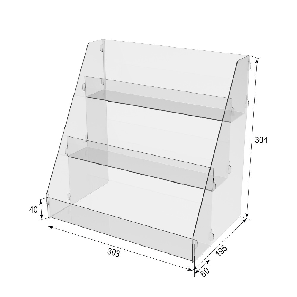 Товарна горка EKOSTAR на 3 полиці 303х195х304 Київ - фото 3
