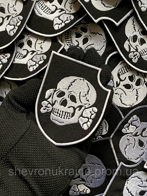 Шеврон Адамова голова (Форма щит. На липучке) Размер 9.5x7.5см Киев - изображение 6