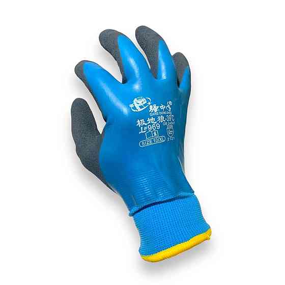 Рукавички зимові дуже теплі Нітрил щільний, усередині фліс до -30 Харків