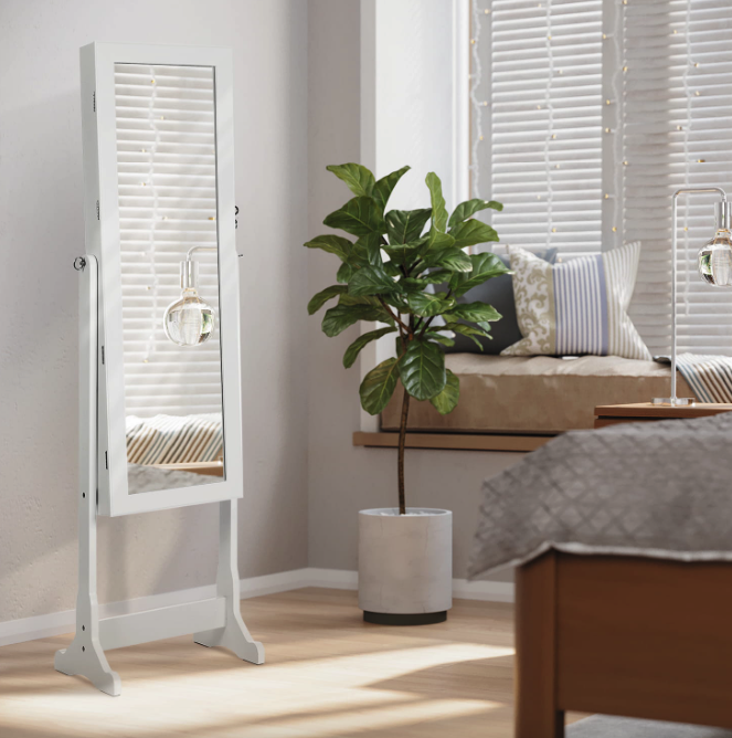 Підлогове дзеркало-шафа Leobert Insignia з підсвіткою білий Київ - фото 4