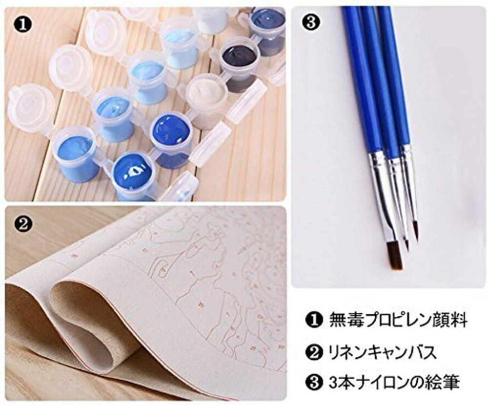 Картина за номерами Bougimal "Місяць над морем", набір для малювання акрилом, 40x50 см, без рамки Київ - фото 7