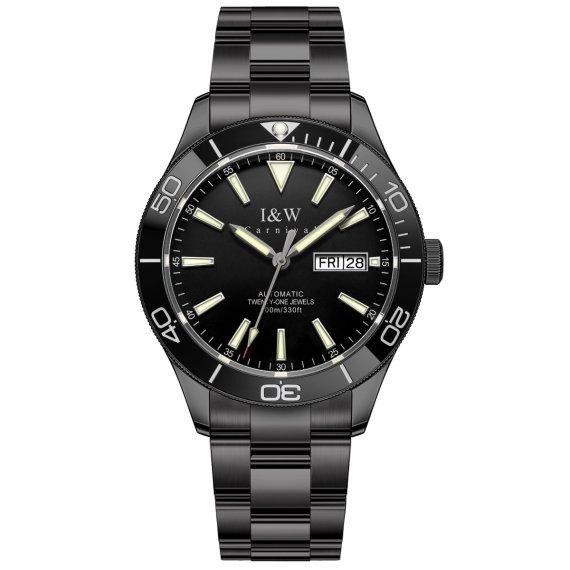 Чоловічий механічний наручний годинник Carnival Shark 10 Bar (Чорний) Вінниця - фото 1