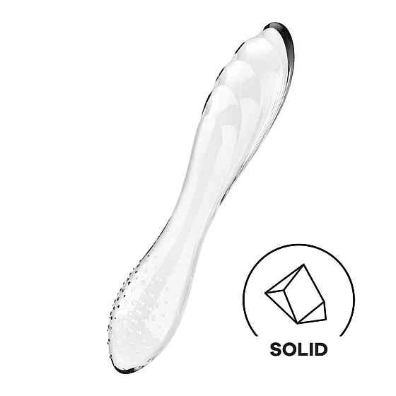 Двусторонний стеклянный дилдо Satisfyer Dazzling Crystal 1 Transparent (мятая упаковка!!!) Sex Aura Киев