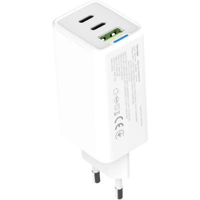 Зарядний пристрій ColorWay GaN Mini 65W PD Port PPS USB (USB-2C1A) white (CW-CHS058PD-WT) Вінниця - фото 9