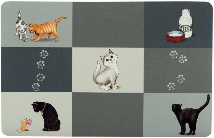 Килимок Trixie Patchwork під миски для котів 44х28 см Сірий Київ - фото 1