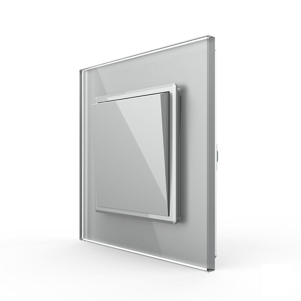 LIVOLO Вимикач універсальний 1-клавішний Livolo сірий скло 250В 10А (VL-С7FCMKS-2IP) Коломыя - изображение 5