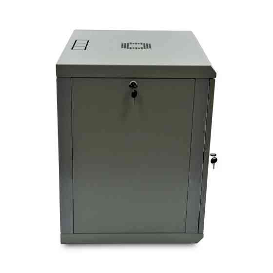 Шафа серверна SteelNet 12U 600 x 450 для мережевого обладнання (скло, сірий) Київ