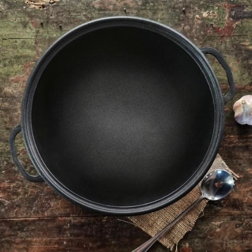 Казан "узбецький" WOK чавунний 15л з кришкою-сковородою V15СР Майстерня Житомир