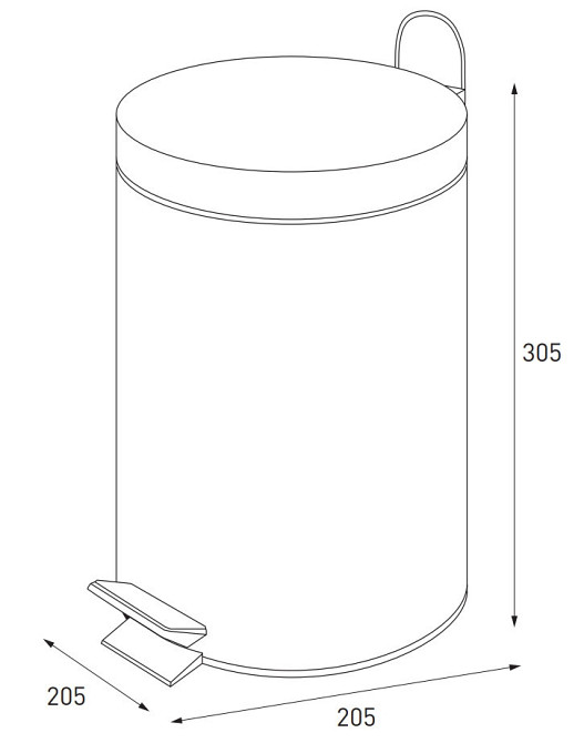 Відро для сміття кругле Zerix Solo-TC0107 SS Color 7 л колір нержавійка (ZX5899) ( 38192 ) Харків - фото 3