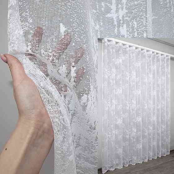 Тюль VR-Textil 1225т Мармур Жакард Білий 300х270 см (43-326) Київ