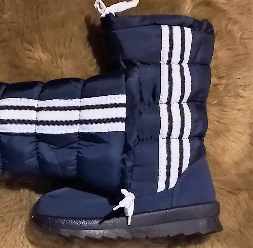 Зимові жіночі Дутики в стилі AD!DAS Чоботи на Хуху Теплі Сині (розміри: 36,37) Дніпро - фото 5