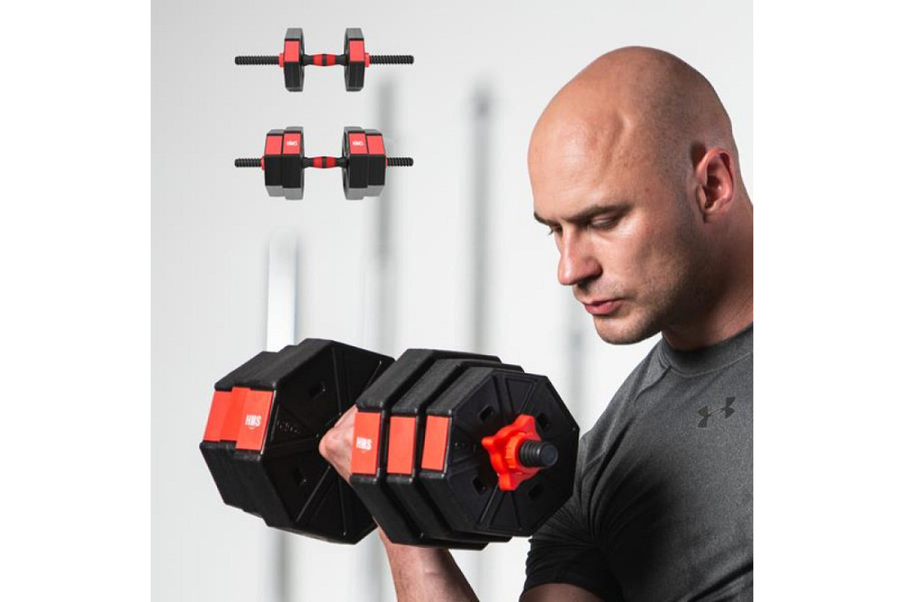 Набір композитні штанга та гантелі 15 кг HMS SGC15 Київ - фото 2