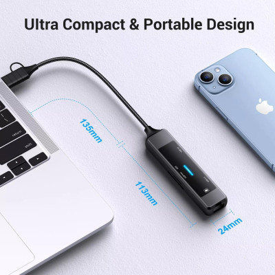 Концентратор XoKo USB-C 5-in-1 USB 3.0 + USB 2.0 + SD/TF + RJ45 100Mbps silver (XK-AC-350) Вінниця - фото 7
