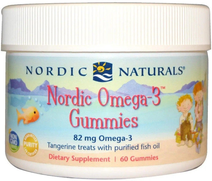 Рыбий жир для детей Nordic Naturals Omega-3 Gummies 82 мг 60 жел таб мандарин Киев - изображение 1