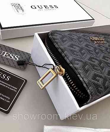 Женский кошелек на молнии Guess (7594) серый Киев